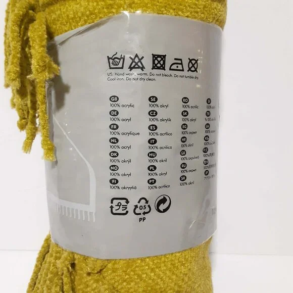 Discontinued IKEA Felicia Throw Blanket Fringe Acrylic 51" x 67" 130x170 cm NEW - Picture 8 of 8